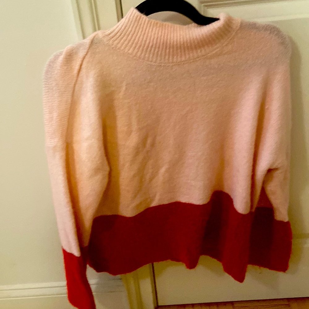 Pink and red sweater